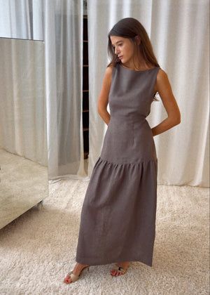 KELLY Linen Maxi Dress