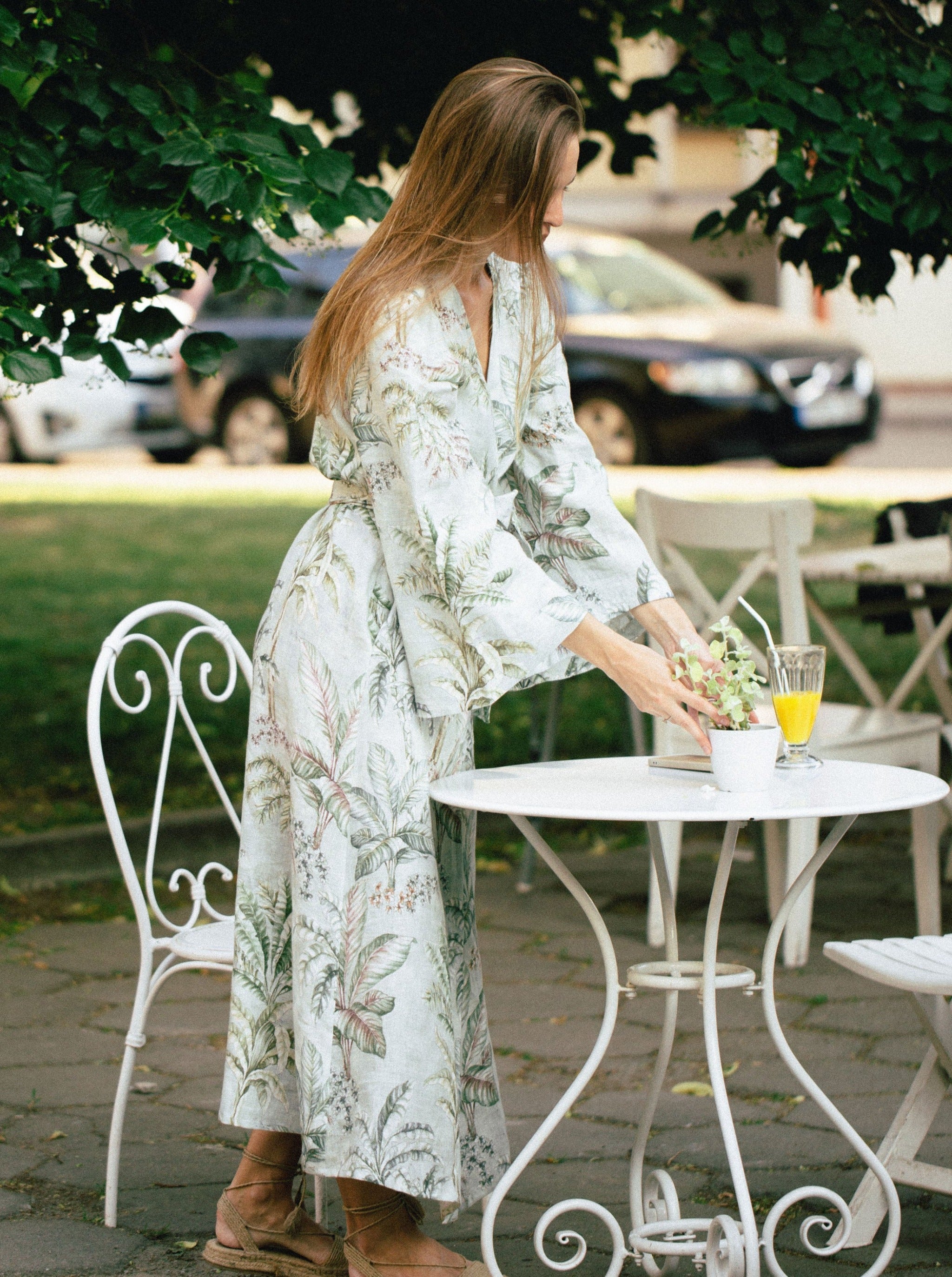 Kimono style shop midi dress